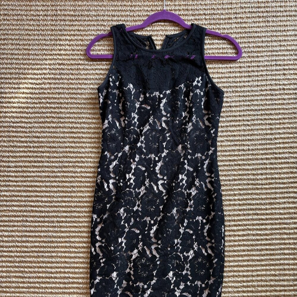 Dress, White House Black Market, Size 2, Black Lace